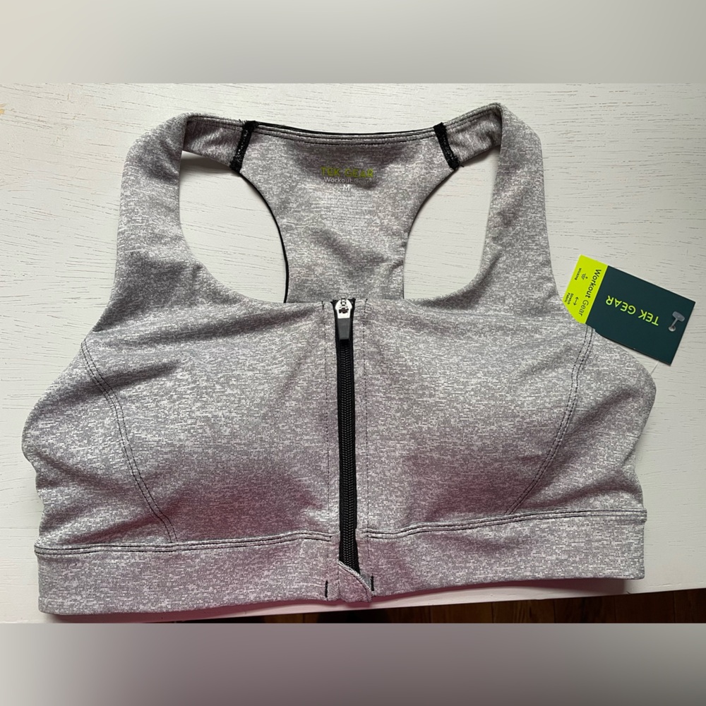 Gray Athletic Shorts with Zipper